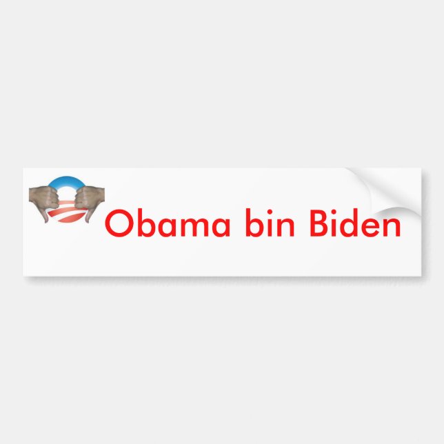 Obama bin Biden Thumbs Down Bumper Sticker (Front)