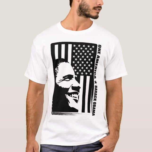 Obama Black and White T-Shirt (Front)