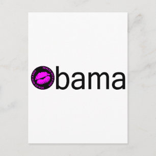 Obama-Blk Kiss) Postcard