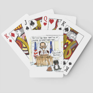 Obama & Bo Satirical Cartoon Gifts Tees & Cards