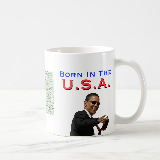 Obama: Born In The U.S.A. Coffee Mug (Right)