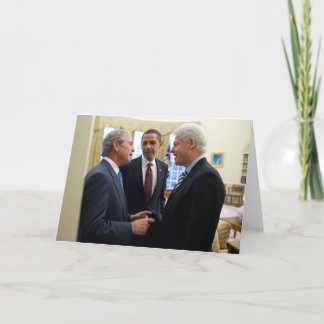 Obama Bush and Clinton Card