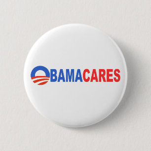 Obama Cares 6 Cm Round Badge