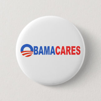 Obama Cares 6 Cm Round Badge