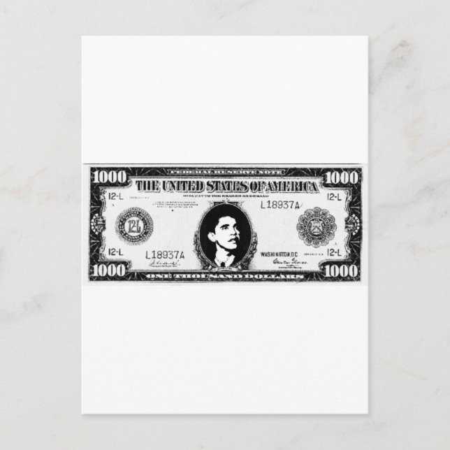 Obama Cash Postcard (Front)