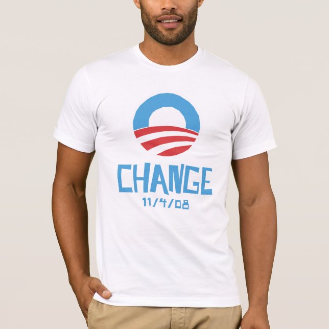 Obama Change Light Men's T-shirt (Front)