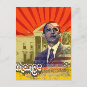 Obama Change - Postcard