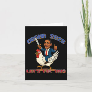 Obama Chicken Gamer Let’s Fix This Patriotic Humou Card