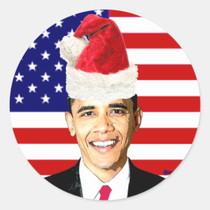 Obama Christmas stickers