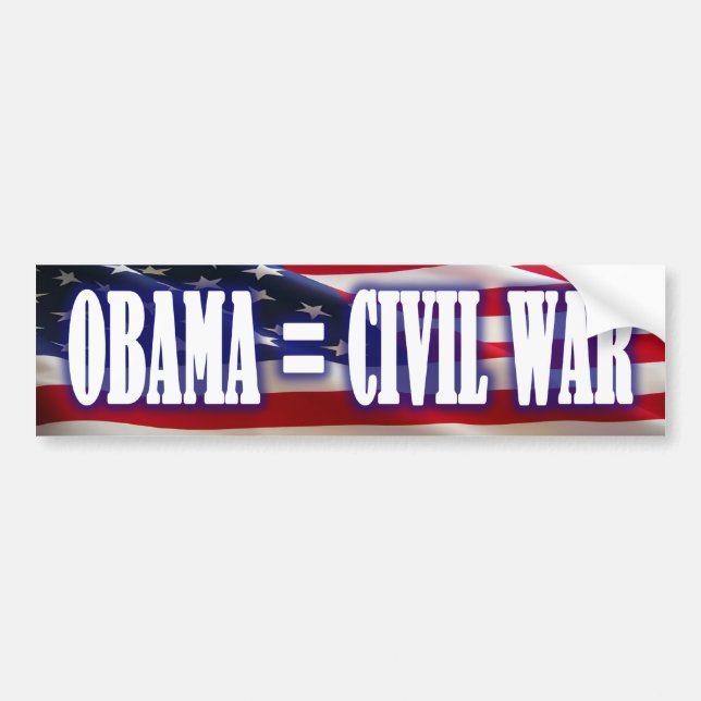 Obama = Civil War Bumper Sticker (Front)