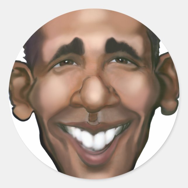 Obama Classic Round Sticker (Front)