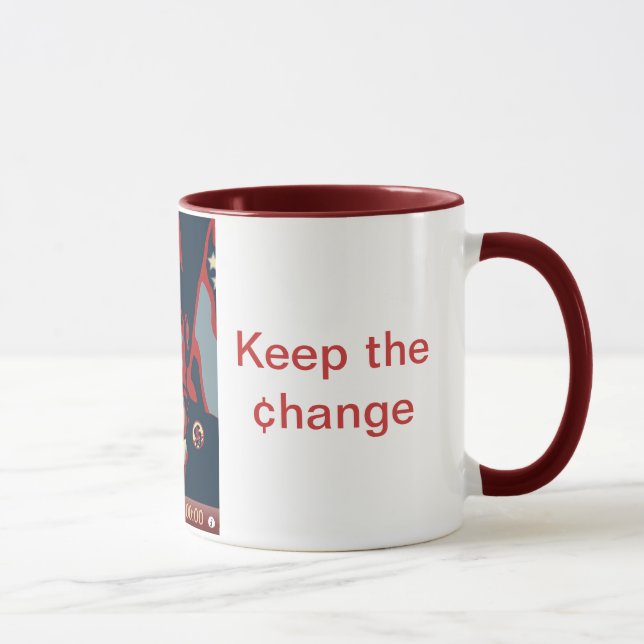 Obama Clock Mug - Maroon (Right)