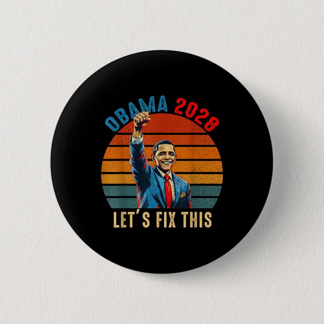 Obama Comeback 2028 Statement 0  6 Cm Round Badge (Front)