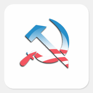 Obama Communist Symbol Square Sticker
