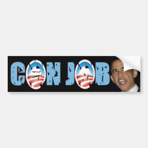 Obama Con Job Bumper Sticker