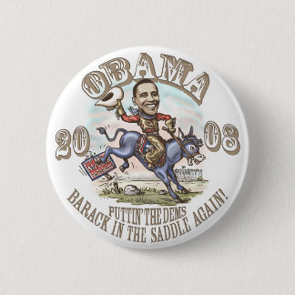 Obama Cowboy 2008 6 Cm Round Badge