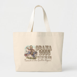 Obama Cowboy 2008 Large Tote Bag