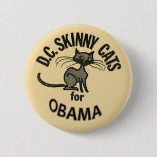 Obama D.C. Skinny Cats Button