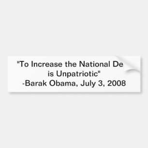 Obama Debt Quote Bumper Sticker
