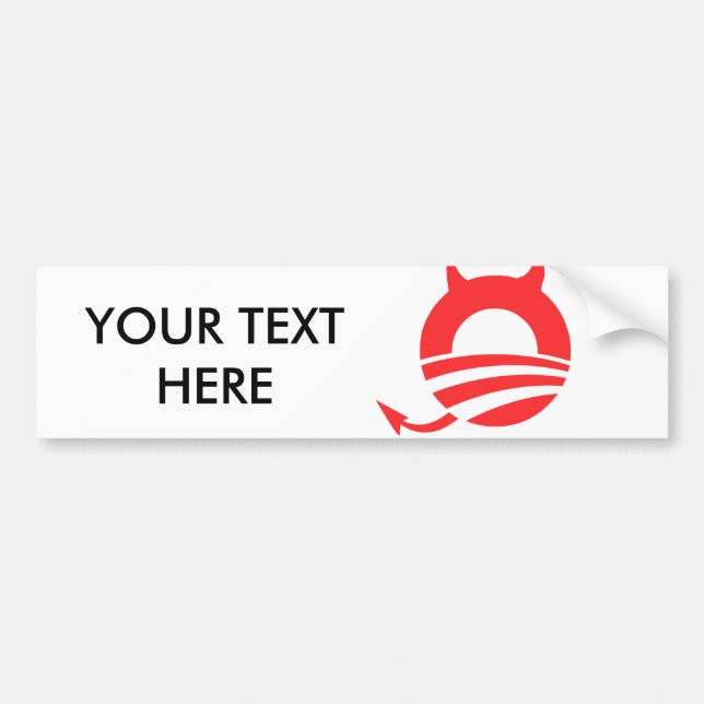 OBAMA DEVIL BUMPER STICKER (Front)