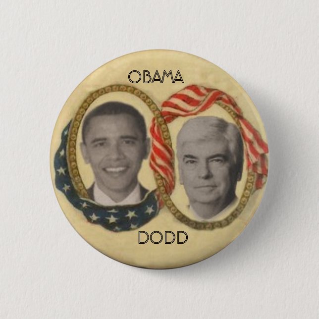Obama / Dodd Retro-Style Button (Front)