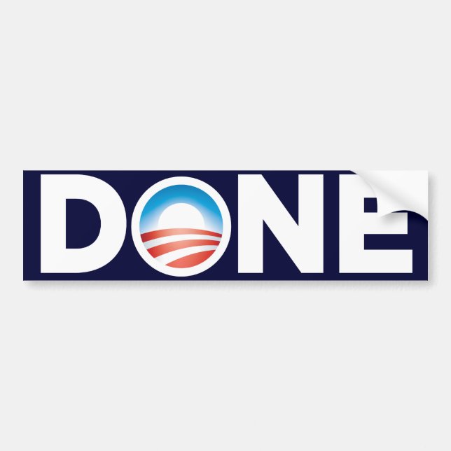 Obama Done Bumper Sticker (Front)