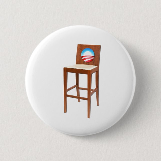 Obama Empty Chair 6 Cm Round Badge (Front)