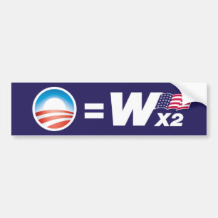 Obama Equals Bush Bumper Sticker