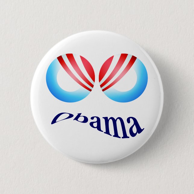 OBAMA EVIL EYES BUTTON (Front)