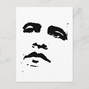Obama Face T-shirt Postcard