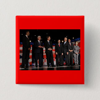 Obama-First Debate 15 Cm Square Badge