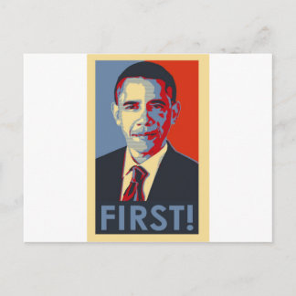 Obama "FIRST!" Postcard