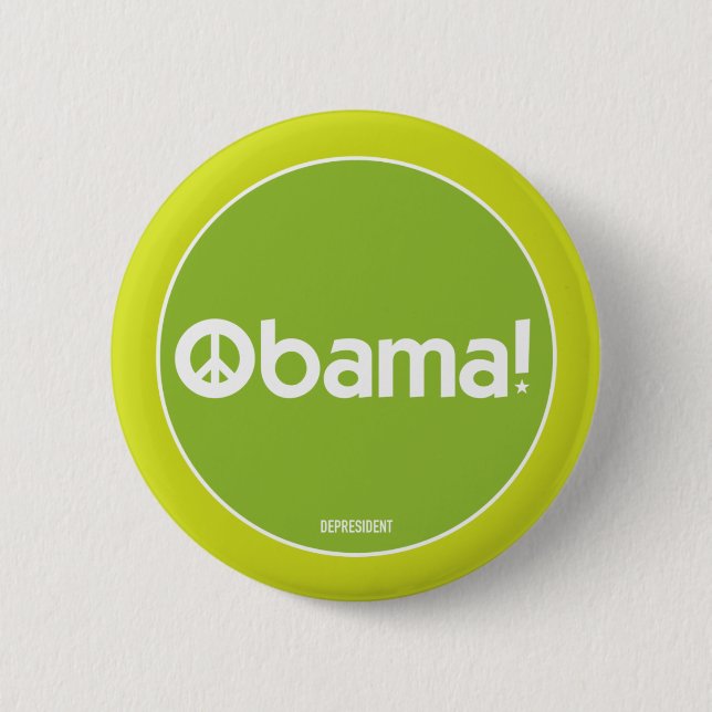 Obama for Peace Green Button (Front)