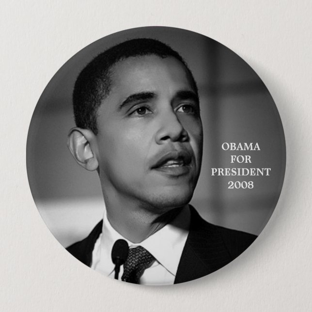 OBAMA FOR PRESIDENT 2008 BUTTON (Front)