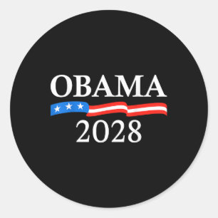 Obama For President 2028 Flag Obama 2028 Classic Round Sticker