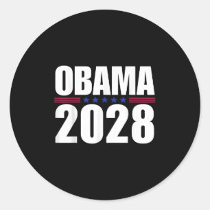 Obama For President 2028 Obama 2028 _1 Classic Round Sticker