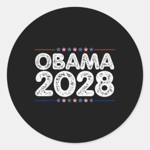 Obama For President 2028 Obama 2028 For Women Men Classic Round Sticker