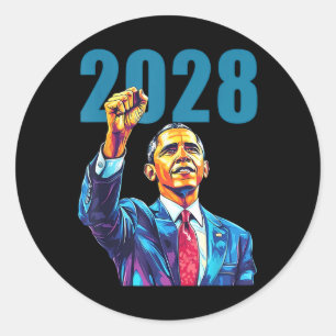 Obama For President 2028 Obama 48th President Of A Classic Round Sticker