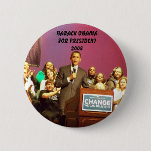OBAMA FOR PRESIDENT 6 CM ROUND BADGE