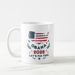 Obama For President Obama 2028 Democracy Wins Coffee Mug