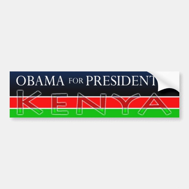 Obama for President of KENYA Bumper Sticker (Front)
