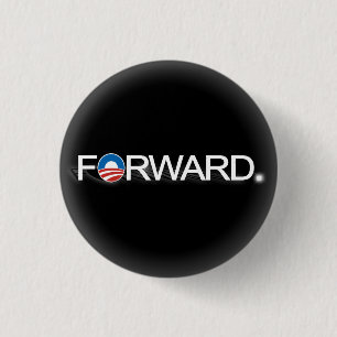 Obama Forward 2012 Black and White Campaign Pin