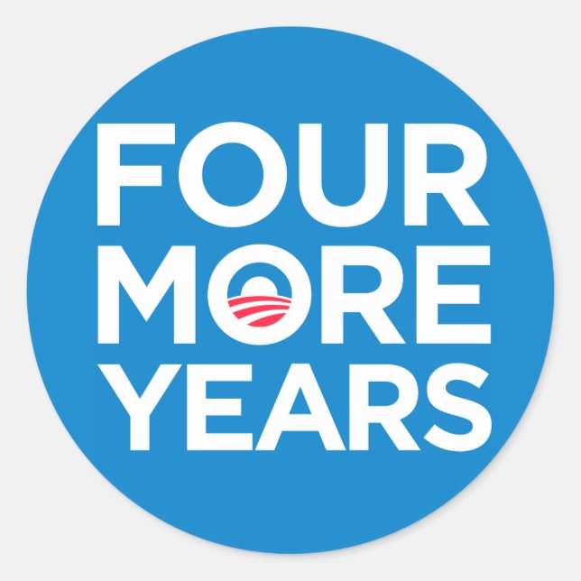 Obama Four More Years Stickers (Front)