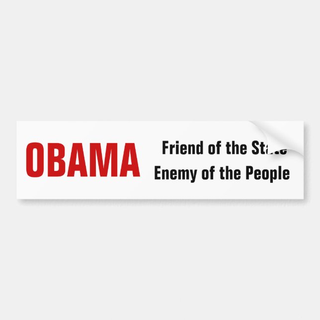 OBAMA Friend or Enemy? Bumper Sticker (Front)