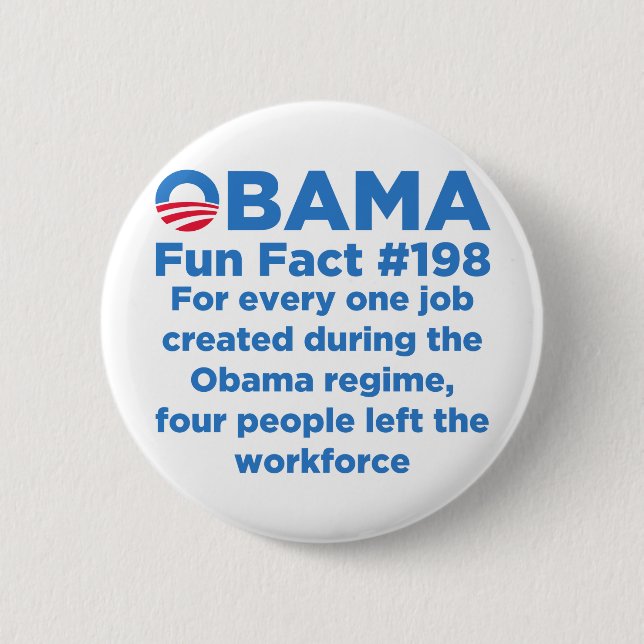 Obama Fun Facts 6 Cm Round Badge (Front)