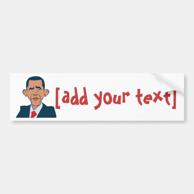 Obama - funny portrait bumper sticker (Front)