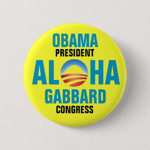 OBAMA/GABBARD 2012 6 CM ROUND BADGE