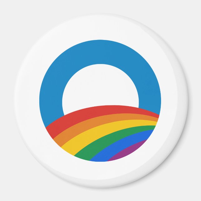 Obama Gay Pride Magnet (Front)