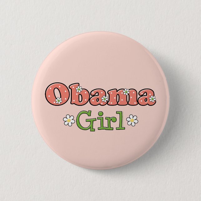 Obama Girl Barack Obama Button (Front)