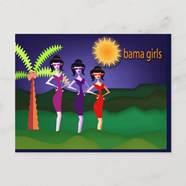 Obama girls postcard (Front)